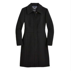 NWT JCREW Classic Lady Day Coat Womens 0 Black Italian Cloth Wool BM964 NEW